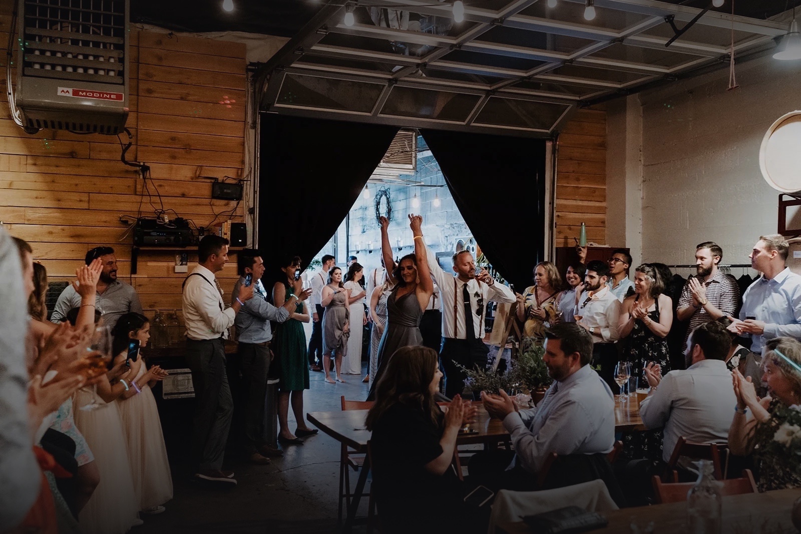 Guests celebrating in the ENSO Barrel Room