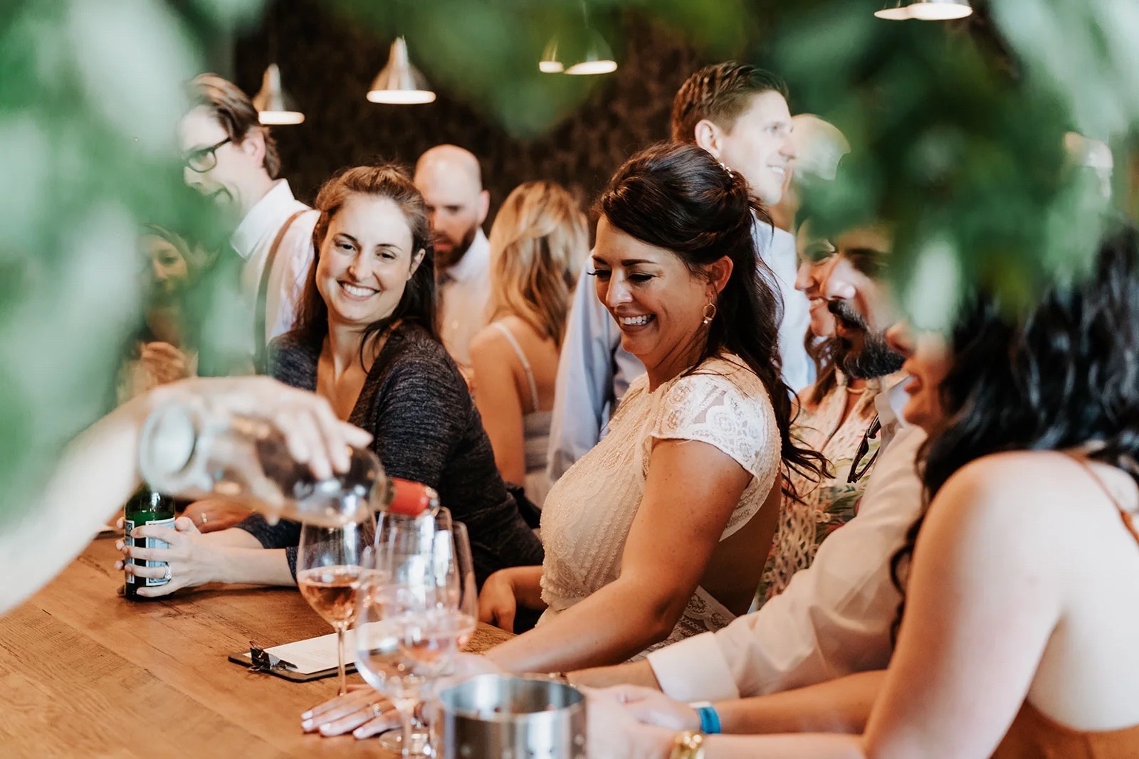 Guests raising a toast at the ENSO wine bar